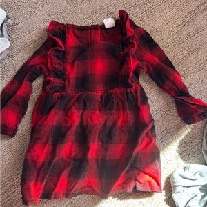 GAP Toddler Red and Black Plaid Outfit